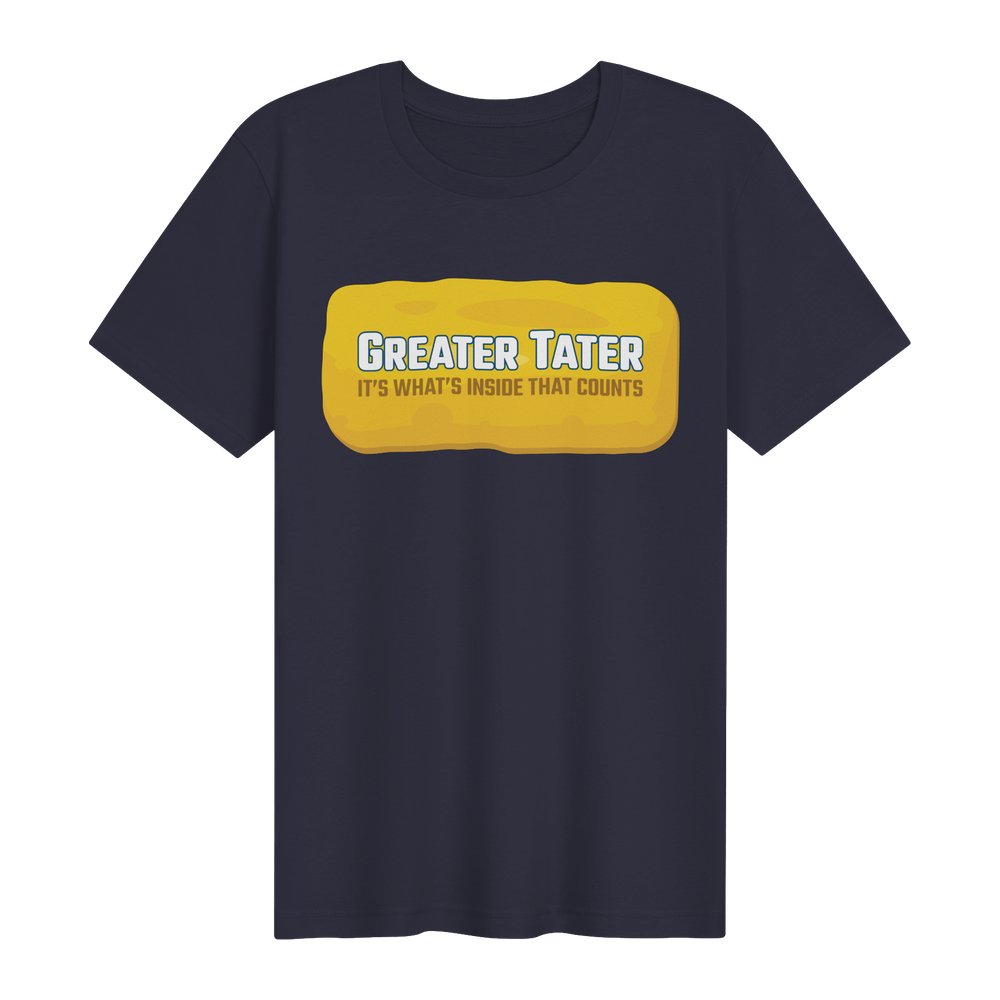Greater Tater Navy — navy tee with the Greater Tater logo